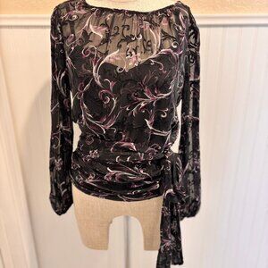 WHBM Sheer Blouse With Camisole Size 6